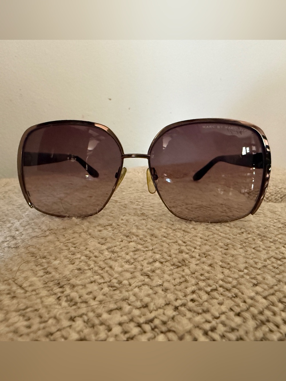 Marc By Marc Jacobs Gold Frame Sunglasses with Brown Gradient Lenses